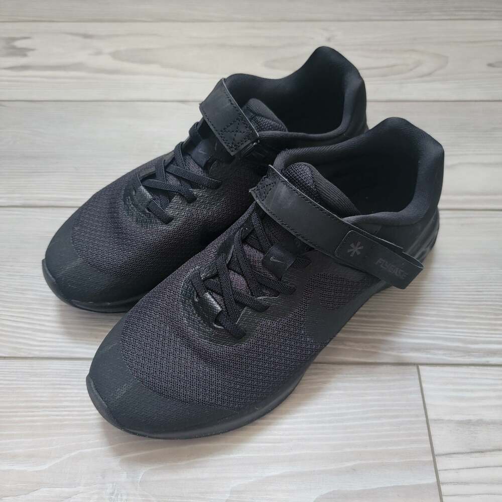 Nike Revolution 6 FlyEase Easy On/Off Kids' Running Shoes - Black 6Y